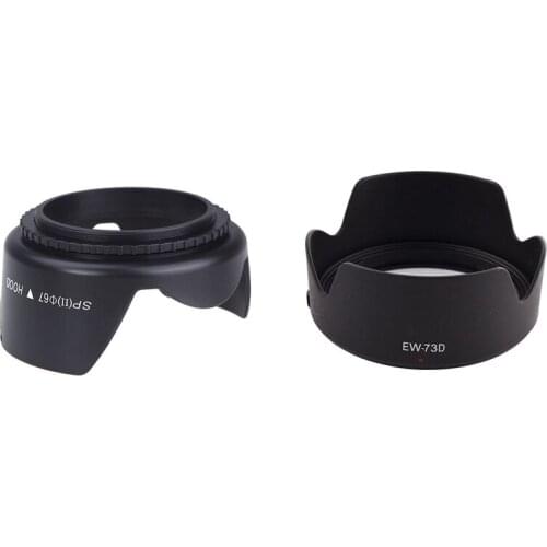 2 Pcs Lens Hood:1 Pcs EW-73D Lens Hood Shade Protector Cover for Canon EF-S 18-135Mm F/3.5-5.6 IS & 1 Pcs Diameter 67 Mm Lens Ho