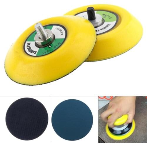 2pcs/lot 3 Inch Professional 12000RPM Dual Action Random Orbital Sanding Pad with Hairy & Smooth Surface for Pneumatic Sanders