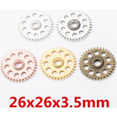 20pcs/Pack 26mm DIY Gears with Holes Around Steampunk Components