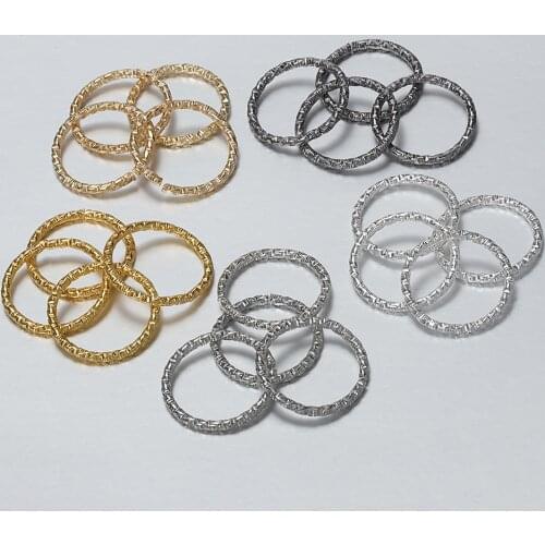 50pcs Dia 8mm-20mm Gold Round Twisted Jump Rings Open Split Ring Connector For Jewelry Making Findings Diy Accessories Wholesale