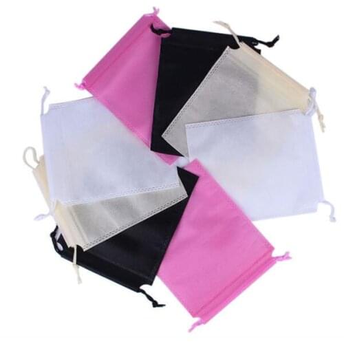 50pcs/lot 16x20cm Drawstring Non-woven Bags For Packing Gift Travel Storage Portable Pouch Bag Can Personalize Custom Logo