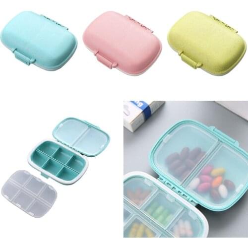 Portable Pill Case Organizer Daily Pill Organizer 8 Compartments Vitamins Cod Liver Oil Tablet Holder Box Storage Dispenser