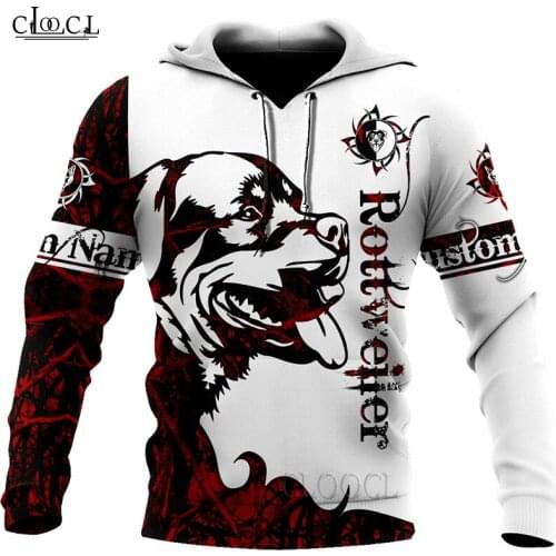 CLOOCL Beautiful Rottweiler Red Tattoo 3D Printed Men Hoodies Sweatshirts Harajuku Fashion Autumn Casual Hoody Drop Shipping