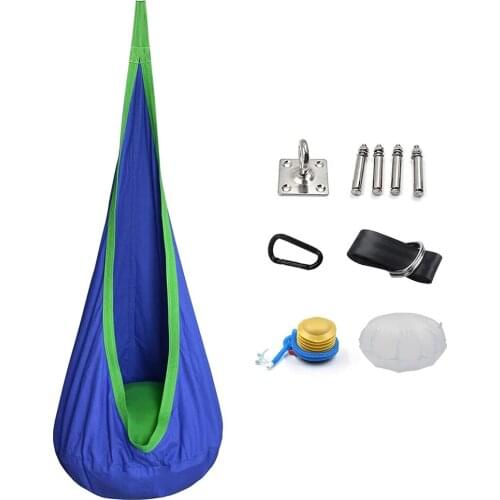 Children Pod Swing Hanging Kids Hammock Chair Cotton Adults Swing Seat for Indoor Outdoor 2021 new