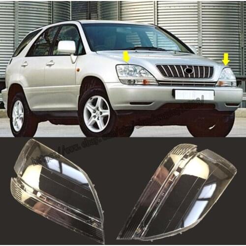 For Lexus RX300 2003-2008 2PCS high quality Clear Headlight Headlamp Lens Cover L+R Car modification