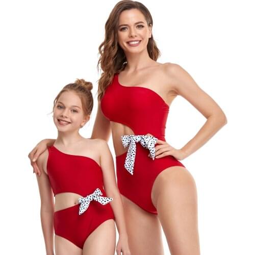Parent-child Swimsuit Sets Bikini Bathing Suit Swimming Pool Beach Wear Swimwear Two-piece Swimset Cover Up Women Girls Summer