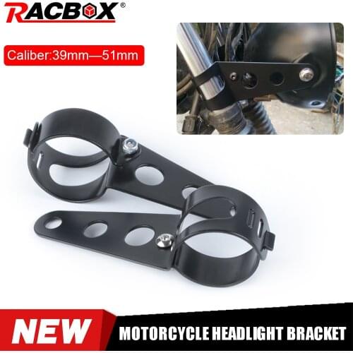 30-39mm/39-51MM Motorcycle Headlight Brackets Stainless Steel Universal Mount Stand Support Moto Accessories