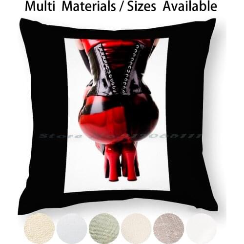 Latex Femdom / Latex Femdom 7 Pillow Case Throw Pillow Cover Cotton Linen Flax Femdom Dominatrix Mistress Slave Pain Dominatix
