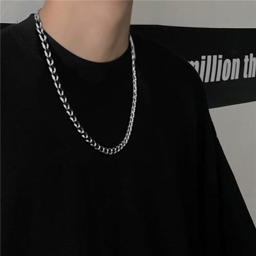 Fashion Cuban Chain for Men Simple Punk Hip Hop Glamour Party Club Necklace Jewelry Accessories 2021 Chain Trend