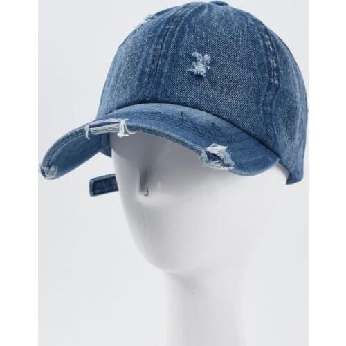 Cowboy Retro Baseball Cap Mens And Womens Fashion Boy Cap Hole Embroidered Spring And Summer Simple Sunshade Cap For Girl