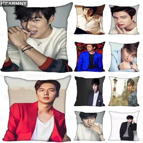 New Arrival Lee Min ho Pillow Cover Bedroom Home Office Decorative Pillowcase Square Zipper Pillow cases Satin Soft No Fade