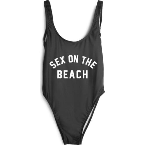 SEX ON THE BEACH Women Sexy Plunge Neck bodysuit Open Low back bathing one piece Swimwear beachwear jumpsuit Slim Short Rompe