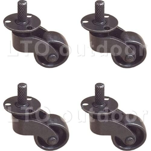 Zinc Alloy Universal Wheel With M6 Threaded Stem, Heavy Duty Furniture Support Leg Caster Wheel For Sofa Chair Furniture Casters