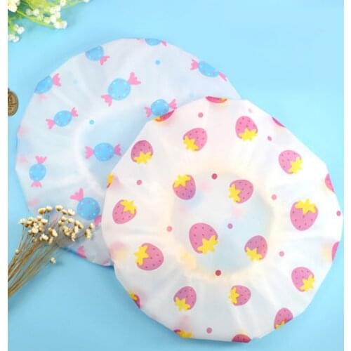 Waterproof 1Pcs Bathroom Accessories Resuable Elastic Shower Hat Bath Cap Thicken