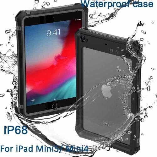 IP68 Waterproof Case Cover For iPad Mini4 5 2019 Case PC + Silicone tpu Transparent for Apple ipad mini 5 4 IM401 shockproof