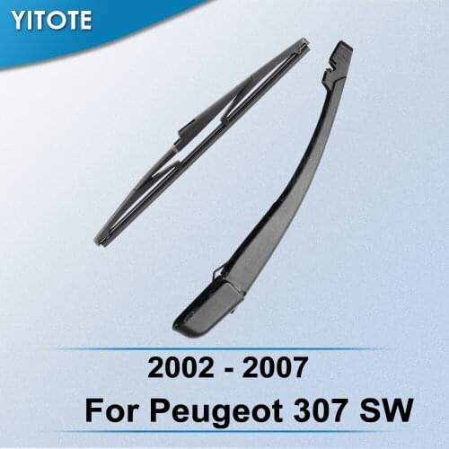 YITOTE Rear Wiper & Arm for Peugeot 307 SW 2000 2001 2002 2003 2004 2005 2006 2007 2008