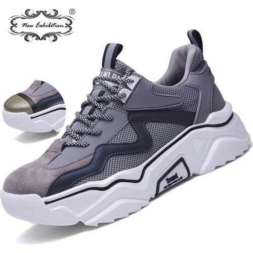 New exhibition Safety Shoes Women Steel Toe Shoes Men Work Sneakers Puncture Proof Lightweight Indestructible Work Boots Unisex