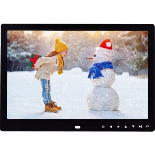 13 inch new arrival hot sales touch buttons infront loop playback picture video digital photo frame support SD card USB Drive