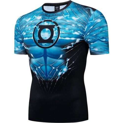 30 Colors 3D Gym Tee Shirts Compression Tops Men Short Sleeve Workout Streetwear Cosplay Wear Dropshipping S-3XL