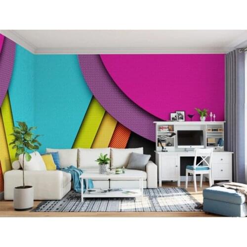 3D Abstract Geometric Colorful Wallpaper Nordic Wall Mural for Living Room TV Background Art Wall Decor Makeup Backdrop
