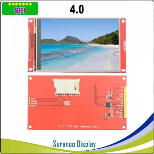 4.0" inch 480*320 MCU SPI Serial TFT LCD Module Display Screen with Touch Panel Build-in Driver ST7796S