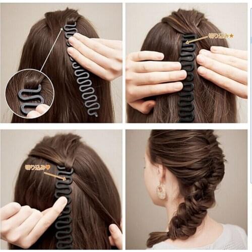 Hair Accessories Bun Maker Braid Hair Styling Beauty Tool Party Hair Pin for Women Girl Black