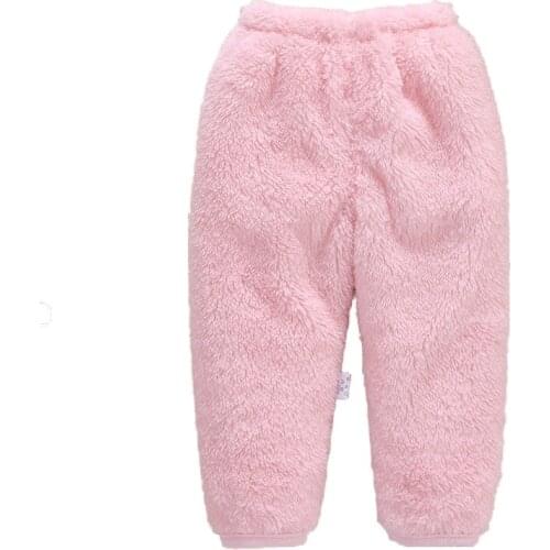 Baby Coral Fleece Long Pants Thickened warm Flannel Infant Pants Newborn bebe Boys Girls Trousers baby leggings in Winter Autumn