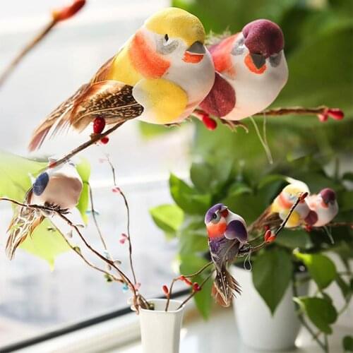 DIY Party Crafts Magnet Decorative Doves Artificial Foam Feather Random Color Artificial Foam Feather Simulation Bird NEW