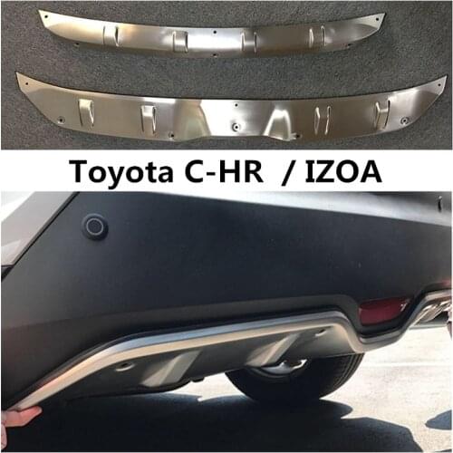 For Toyota CHR C-HR IZOA 2017 2018 2019 Front+Rear Bumper Diffuser Guard skid plate High Quality Stainless Steel Car Accessories