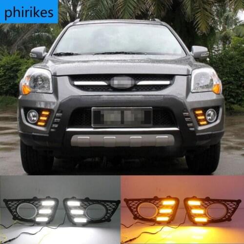 1 set For KIA Sportage 2009 2010 2011 2012 12V LED DRL Daytime Running Light Daylight Fog lamp head light
