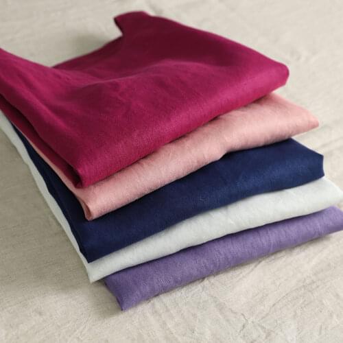 Pure linen top five point medium sleeve T-shirt literature and art womens Linen Shirt 2020-03