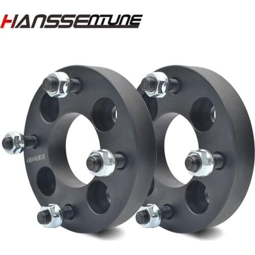 HANSSENTUNE 4PCS Wheel Spacers Adapters 4x100 to 4x114.3 Forged Aluminum 67.1CB 25mm Black