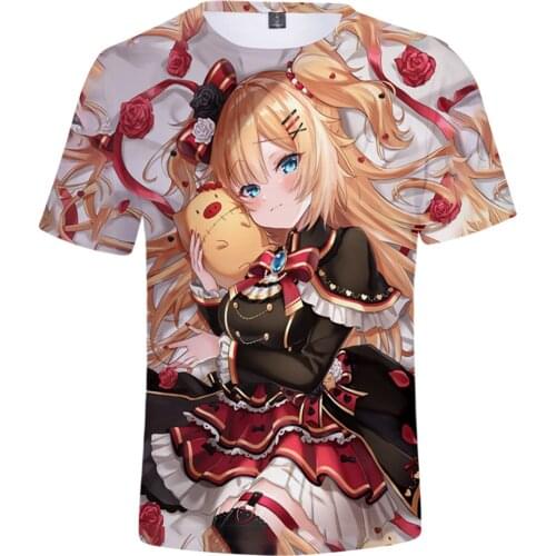 HOLOLIVE VTuber Akai Haato 3D Print Spring Summer Preppy Men/Women Street Clothes T-shirt Streetwear Kawaii style