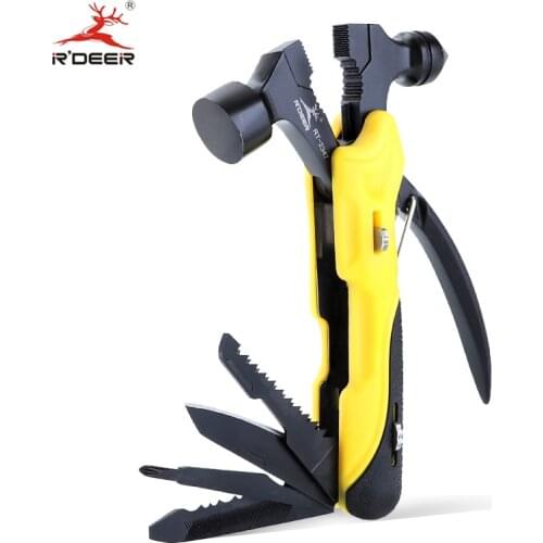 Pocket Knife Fold Stainless Steel Mini Safety Hammer Outdoor Plier Multifunctional Knife 7 In 1