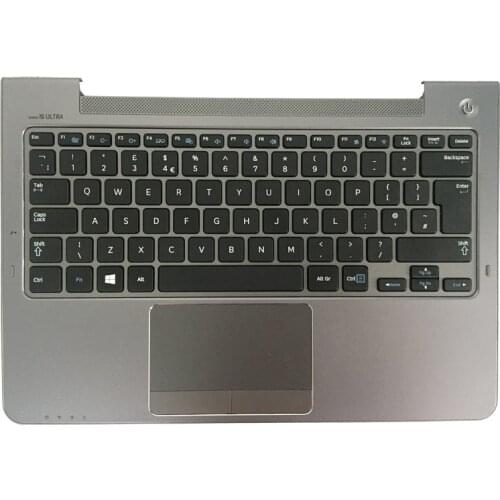 NEW UK keyboard For Samsung NP530U3C NP530U3B NP535U3C NP540U3 NP532U3C NP532U3A UK laptop keyboard gray palmrest cover