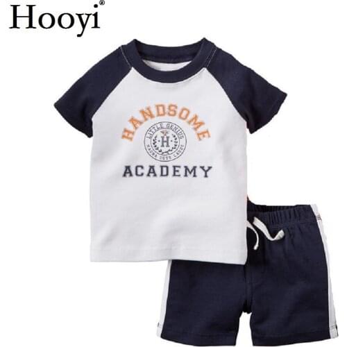 Handsome Baby Boy Clothes Suit Newborn Clothing Sets Little Genius Summer Children T-Shirt Hot Shorts Pants Kids Outfit Cotton