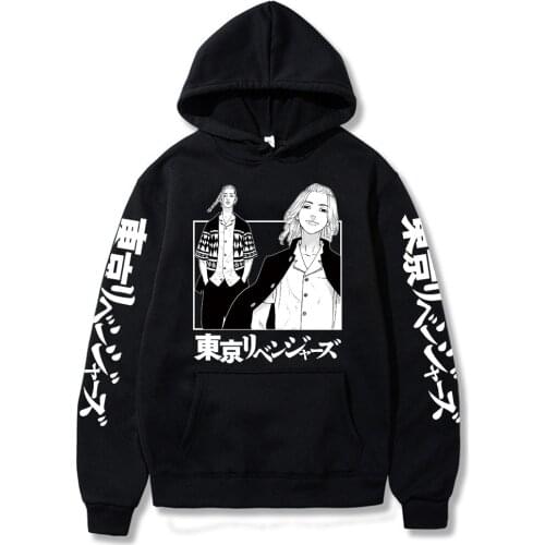 Hot Sale Mens Hoodies Anime Tokyo Revengers Hoody Cool Manjiro Sano Ken Ryuguji Graphic Print Unisex Casual Pullover Sweatshirt