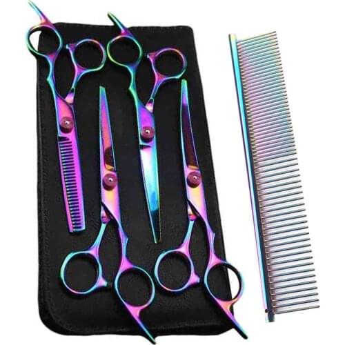 6 Inch Japanese Stainless Steel Hair Cutting Curved Thinning Shears Kit Scissors Sets For Home