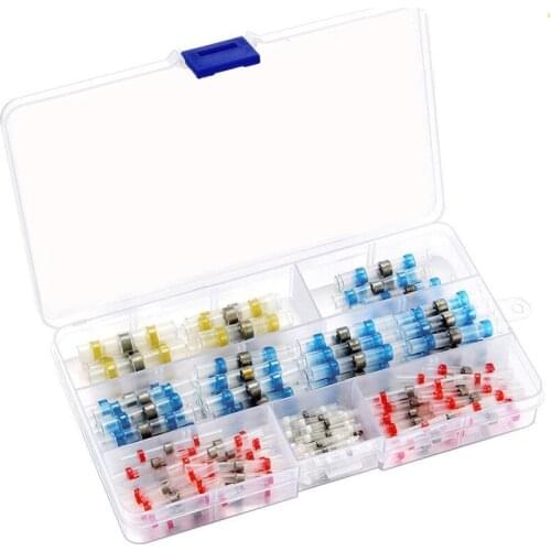 150PCS Solder Seal Wire Connectors Kit Heat Shrink Butt Connectors Waterproof and Insulated Electrical Wire Terminals Waterproof