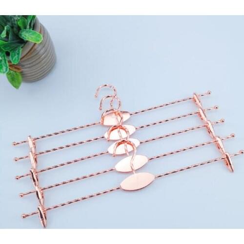 New metal rose gold underpants hanger thread rod underpants clip underwear store bra underpants rack