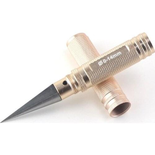 Hole Opener Expanding Puncher Shell Reamer Drill 0-14Mm Metal RC Hobby DIY Tools for RC Car Body Model,Gold