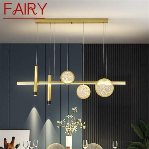 FAIRY Nordic Pendant Light Contemporary LED Gold Lamps With Spotlight Fixtures for Home Dining Room Decoration