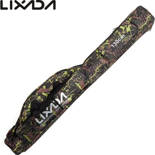Lixada Fishing Bag Fishing Rod Carrier Oxford Fishing Pole Tools Storage Bag Case Fishing Gear Organizer 130/150cm