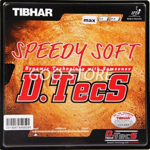 TIBHAR SPEEDY SOFT D.TECS short pips with sponge table tennis rubber ping pong tenis de mesa