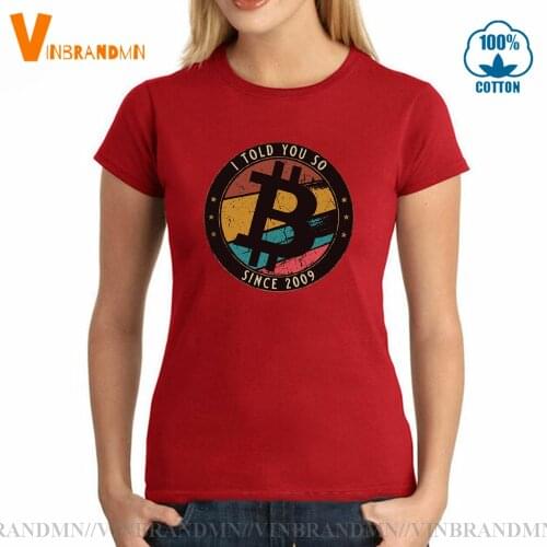 Vintage I Told You So Bitcoin Crypto Design T shirts women Bitcoin Shirt Cryptocurrency Bitcoin tshirt Retro 70s Clothing