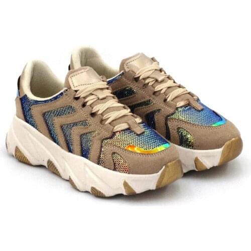 Womens Sports Shoes Footwear 2020 Fashion Sneaker Made in Turkey