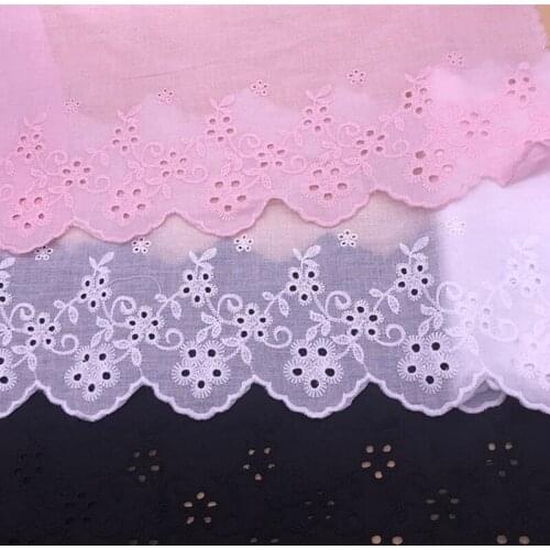 14 yards pink color Spot cotton embroidered lace accessories Childrens clothing hem lace 15CM