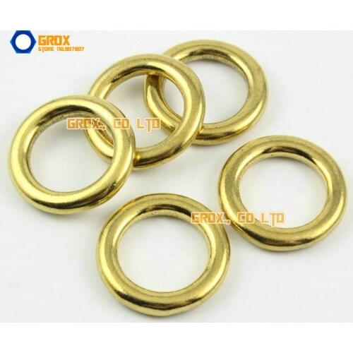 15 Pieces 16mm Solid Brass O Ring For Purse Bag Handbag Strap