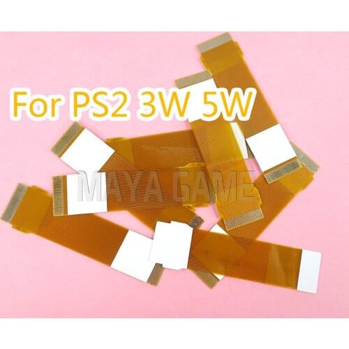 50pcs Ribbon Cable Laser Lens for PS2 3W 5W 30000 50000 Fat Flex Connection SCPH Accessory Replacement for PS Playstation 2