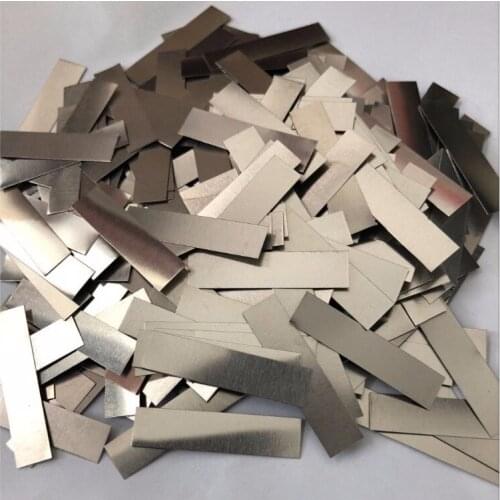 500pcs/lot 0.2 x 8 x 25mm Nickel Plated Steel Strap Strip Sheets for 18650 2P battery spot welding